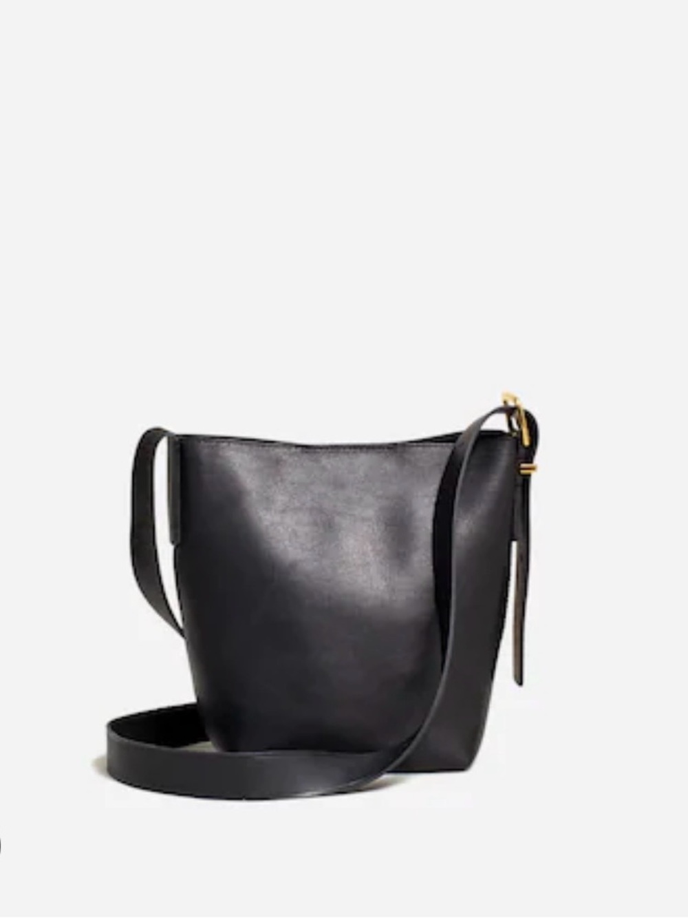 Madewell essential Crossbody Bucket Bag black leather